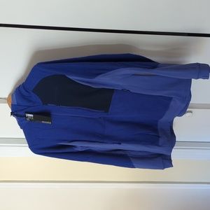 Women's Norrona Lofoten Thermo Pro Hood, size L, color violet storm/royal blue